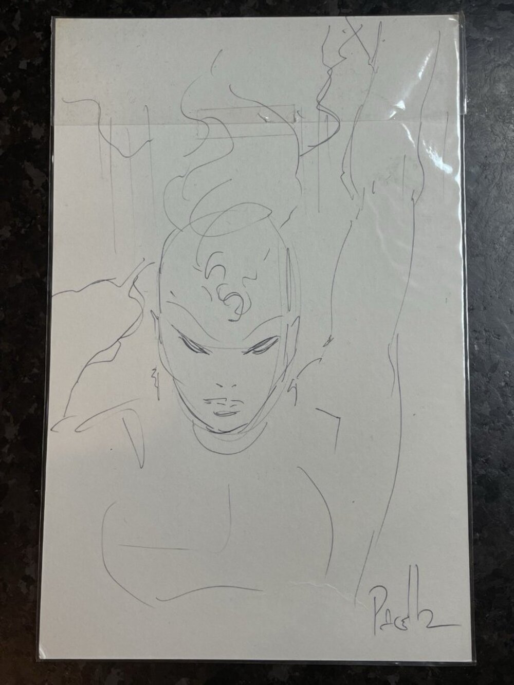 Mark Pacella Original Signed Pencil Sketch Storm Ororo X-Men Marvel Comic Art